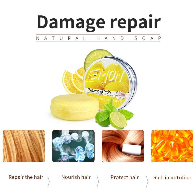 Lemon Oil-Control Shampoo Bar - Image 2
