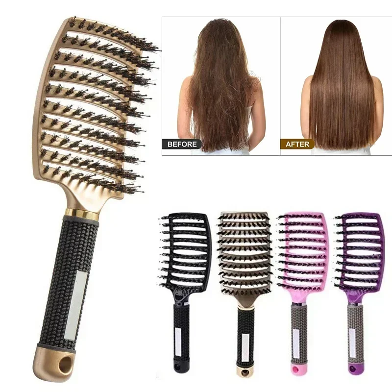 Boar Bristle Detangling Hair Brush